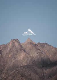 Low angle view of mountain against sky