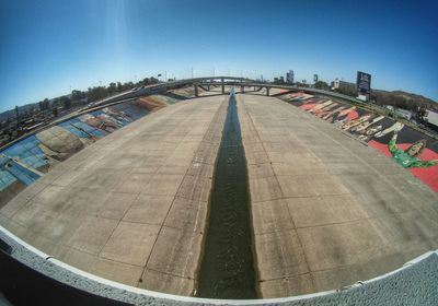 Low angle view of built structure against blue sky