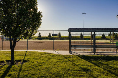 Baseball diamond in a park where games should be played but now only has practices