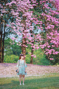 Full length of woman standing in park