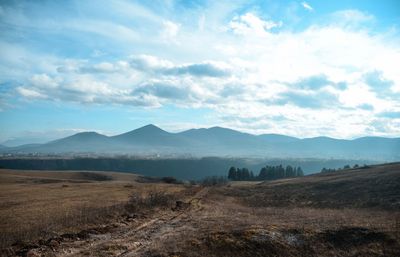 Scenic view of landscape against sky