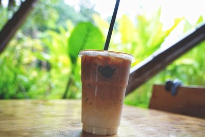 Close-up of drink on table