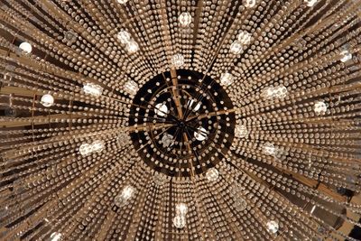 Low angle view of illuminated ceiling