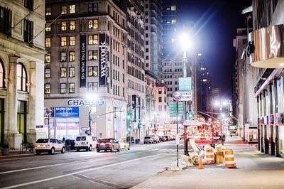 Road passing through city street