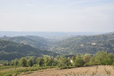 Scenic view of landscape against clear sky