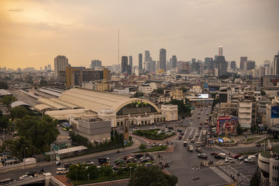 High angle view of cityscape