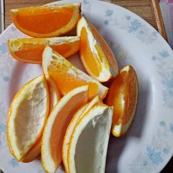 Close-up of fruits in plate