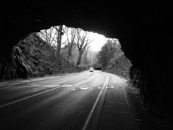 Road passing through tunnel