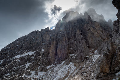 Scenic view of rocky mountains against sky