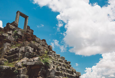 Low angle view of historical building against sky