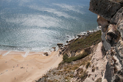 High angle view of beach