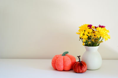 Close-up of flowers against white background