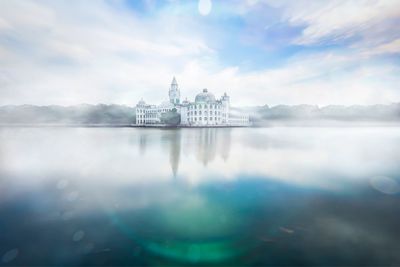 Reflection of clouds in water