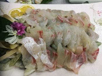 Close-up of flowers in plate