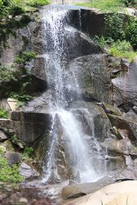 Scenic view of waterfall