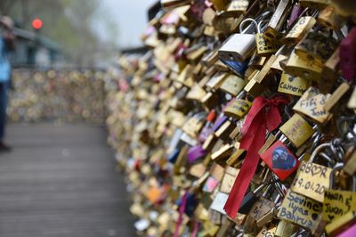 Love locks on pont des art