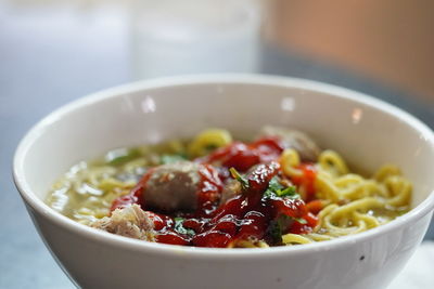 Close-up of salad in bowl