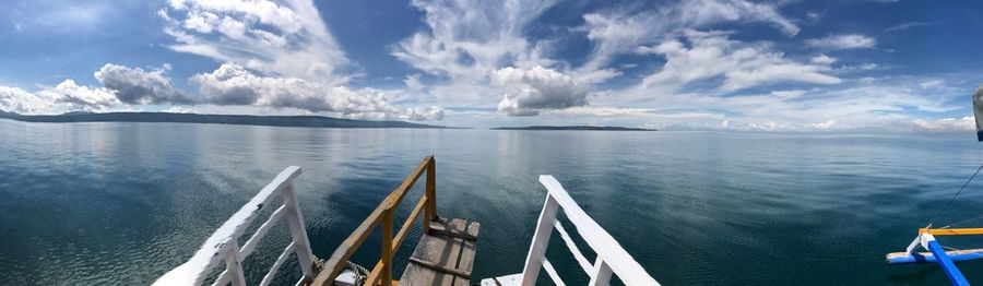 Panoramic view of sea against sky