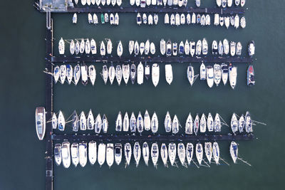 High angle view of illuminated lights