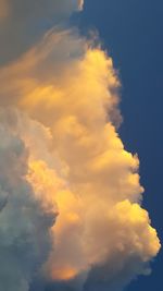 Low angle view of sky at sunset