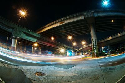 Light trails at night