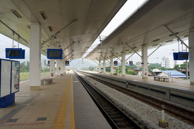 View of railroad station platform