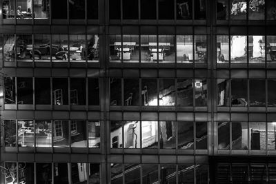 Exterior of modern building at night