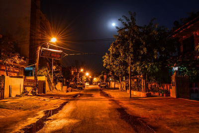 Street in city at night