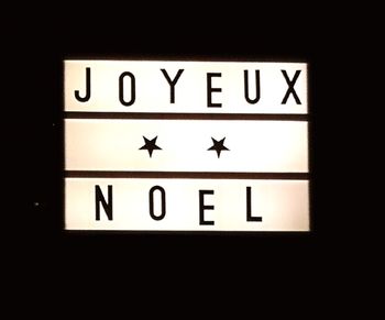 Close-up of text on black background