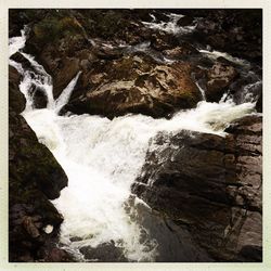 Scenic view of waterfall