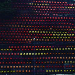 View of illuminated lights at night