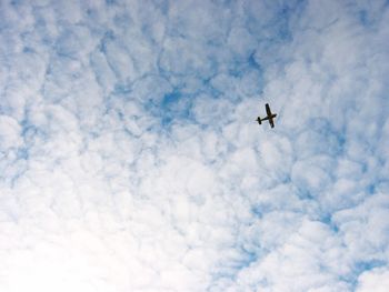 Low angle view of cloudy sky