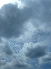 Low angle view of clouds in sky