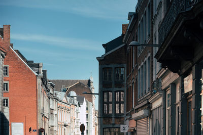 Low angle view of buildings in city