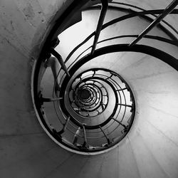 Low angle view of spiral stairs