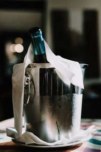 Close-up of drink on table