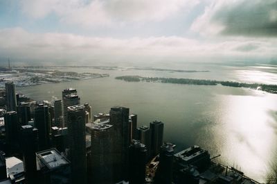 High angle view of toronto city