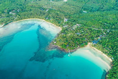 High angle view of swimming pool