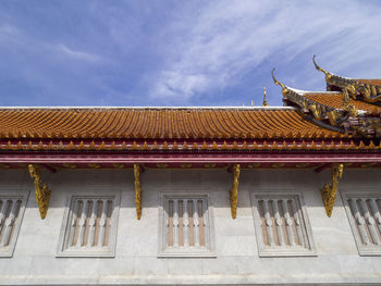 Marble church wall wat benchamabophit, bangkok, thailand