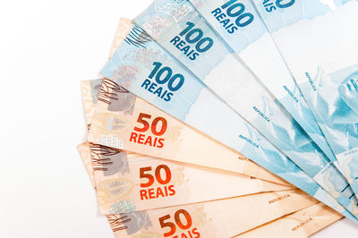 Close-up of mailbox against white background