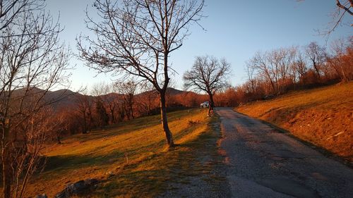 Road passing through landscape