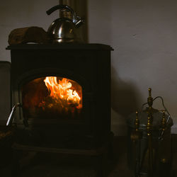 Fire burning in kitchen