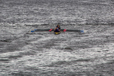 Man surfing in sea