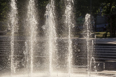 Close-up of fountain in park