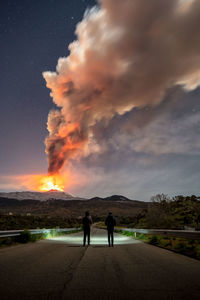 Etna eruption 2022 and winter snow