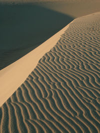 High angle view of sand dune