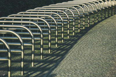 Close-up of railings