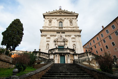Low angle view of historic building against sky
