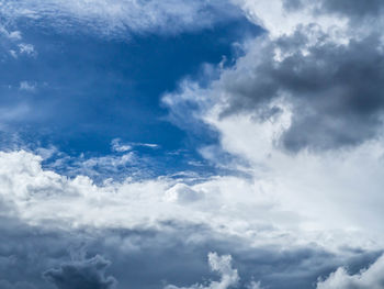 Low angle view of clouds in sky