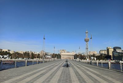 Beautiful view from the caspian sea to the city